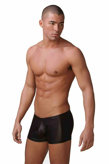 Wet Look Mens Faux Leather Briefs