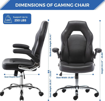 Ergonomic Gaming Chair With Height Adjustability Black-2