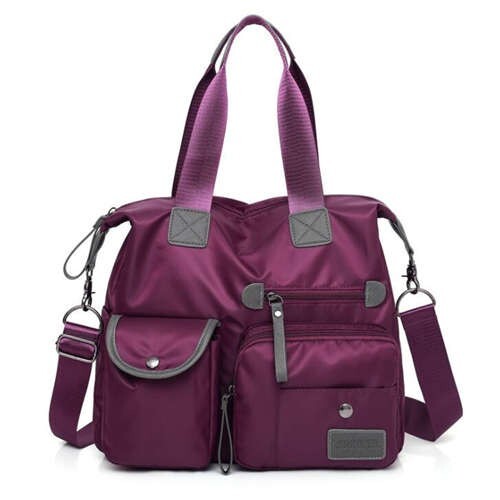 (4 Colors Available) Autumn and Winter Multiple Pockets High Fashion Design Women Nylon Tote Bag/ Shoulder Bag