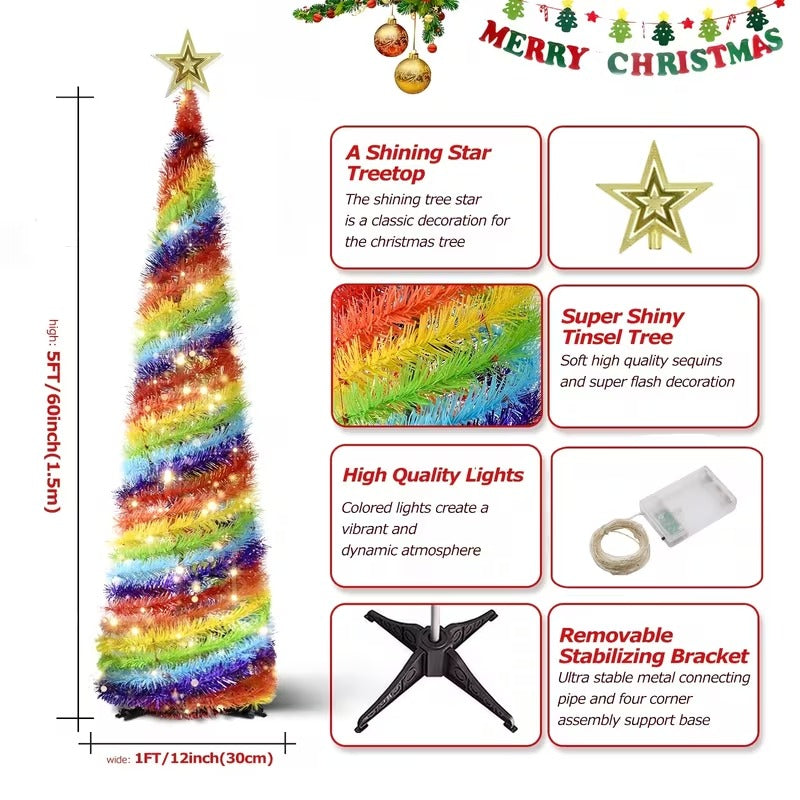 Rainbow Pop-Up Christmas Tree
