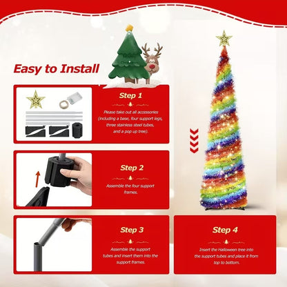 Rainbow Pop-Up Christmas Tree