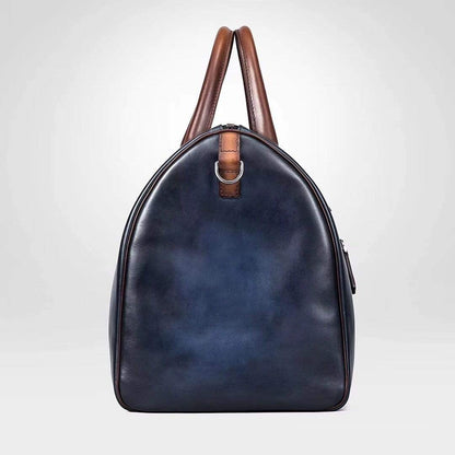 Vintage Leather Large Boston Duffle Bag, Leather Overnight Bag, Gym Bags,-2