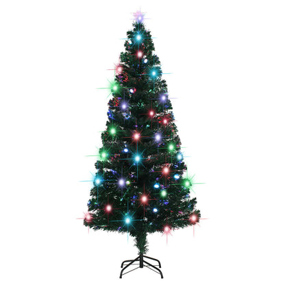 vidaXL Artificial Christmas Tree with Stand/LED 5 ft Fiber Optic