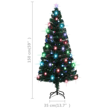 vidaXL Artificial Christmas Tree with Stand/LED 5 ft Fiber Optic