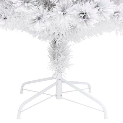 vidaXL Artificial Christmas Tree with LED White 4 ft Fiber Optic