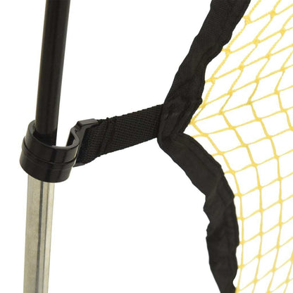 vidaXL Football Rebounder Net Black and Yellow 72"x33.5"x47.2" Polyester